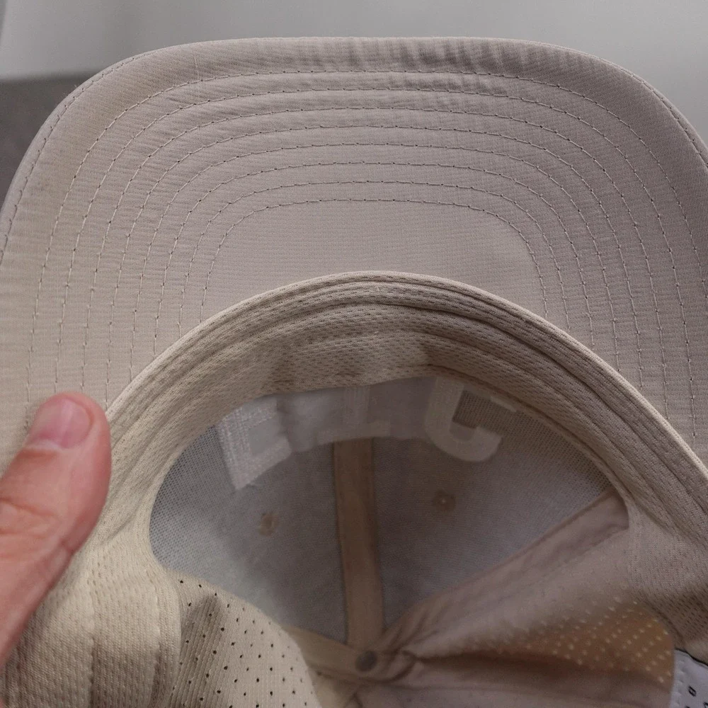 Lemons & Lace Boutique Hat Cap Snap Back Womens Adjustable Beige FTC Embroidered